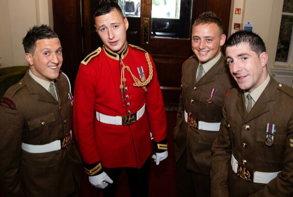 Ben Lynch with Household Cavalry, ceremonial dress